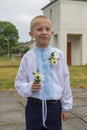 Boy to the first communion,A young boy celebrating his first holy communion