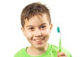 Boy with toothbrush Royalty Free Stock Photo
