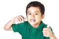Boy and toothbrush Royalty Free Stock Photo