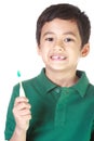 Boy and toothbrush Royalty Free Stock Photo