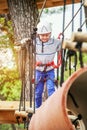 Boy on the track in Adrenalin park