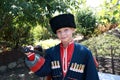 Boy in traditional Cossack clothes