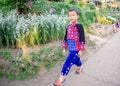 Boy in traditional costume in Thailand Chiang Rai