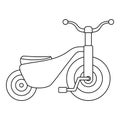 Boy tricycle icon, outline style Royalty Free Stock Photo
