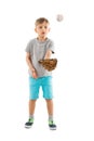 Boy Trying To Catch Baseball In His Glove Royalty Free Stock Photo