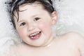 Boy in Tub with Bubbles