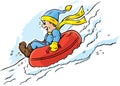 Boy tubing