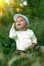 The boy under the sun Royalty Free Stock Photo