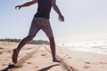 Boy Unidentified Body Running Beach