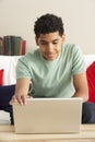 Boy Using Laptop Royalty Free Stock Photo