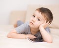 Boy using tablet Royalty Free Stock Photo