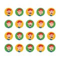 boy with various expressions collection. Vector illustration decorative design Royalty Free Stock Photo