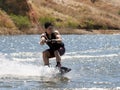 Boy Wakeboarding Royalty Free Stock Photo