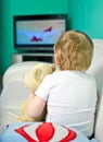 Boy watching TV Royalty Free Stock Photo