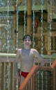 Boy in the waterpark