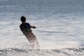 Boy on waterski Royalty Free Stock Photo