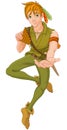 Boy Wearing Peter Pan Costume Royalty Free Stock Photo