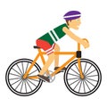 Boy Wearing Protective Helmet While Riding a Bike Royalty Free Stock Photo