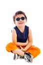 Boy wearing sunglasses Royalty Free Stock Photo