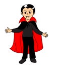 Boy wearing vampire Halloween costume Royalty Free Stock Photo