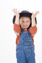 Boy on white background Royalty Free Stock Photo