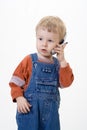 Boy on white background Royalty Free Stock Photo