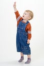 Boy on white background Royalty Free Stock Photo