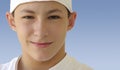 Boy in a white hat Royalty Free Stock Photo