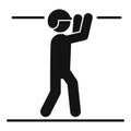 Boy zip line icon, simple style Royalty Free Stock Photo