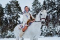 Boyar woman on horse