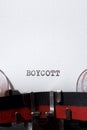 Boycott concept view