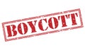 Boycott red stamp