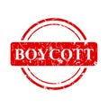 boycott, simple rust vector red circle vector rubber stamp effect