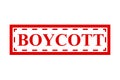 boycott, simple vector red simple rectangle vector rubber stamp effect