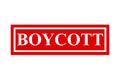 boycott, simple vector red simple rectangle vector rubber stamp effect