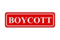 boycott, simple vector red simple rectangle vector rubber stamp effect