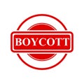 boycott, simple vector red simple circle vector rubber stamp effect