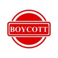 boycott, simple vector red simple circle vector rubber stamp effect