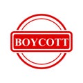 boycott, simple vector red simple circle vector rubber stamp effect