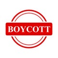 boycott, simple vector red simple circle vector rubber stamp effect