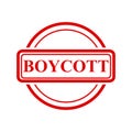 boycott, simple vector red simple circle vector rubber stamp effect