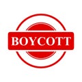 boycott, simple vector red simple circle vector rubber stamp effect