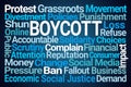 Boycott Word Cloud Royalty Free Stock Photo