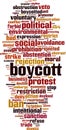 Boycott word cloud Royalty Free Stock Photo