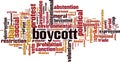 Boycott word cloud Royalty Free Stock Photo
