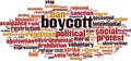 Boycott word cloud Royalty Free Stock Photo