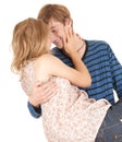 Boyfriend carrying girl in his arms Royalty Free Stock Photo