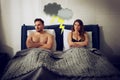 Boyfriend and girlfriend have couple problem and are not happy