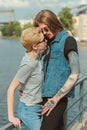 boyfriend with tattoos and stylish girlfriend Royalty Free Stock Photo