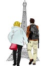 Boyfriends under the Eiffel Tower